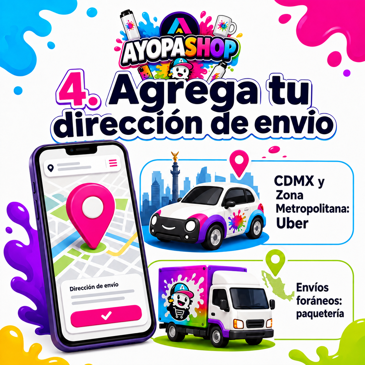 Paso 4: Agrega tu dirección