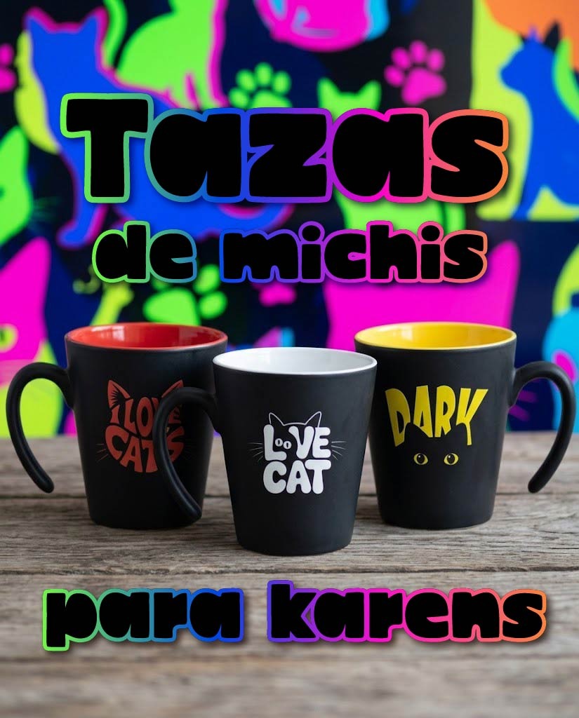Taza de michis mate 12 oz
