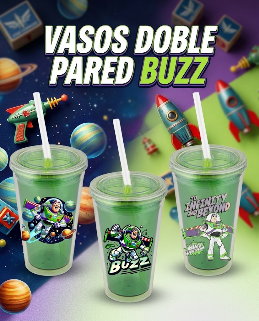 Vaso doble pared Buzz Lightyear 16 oz